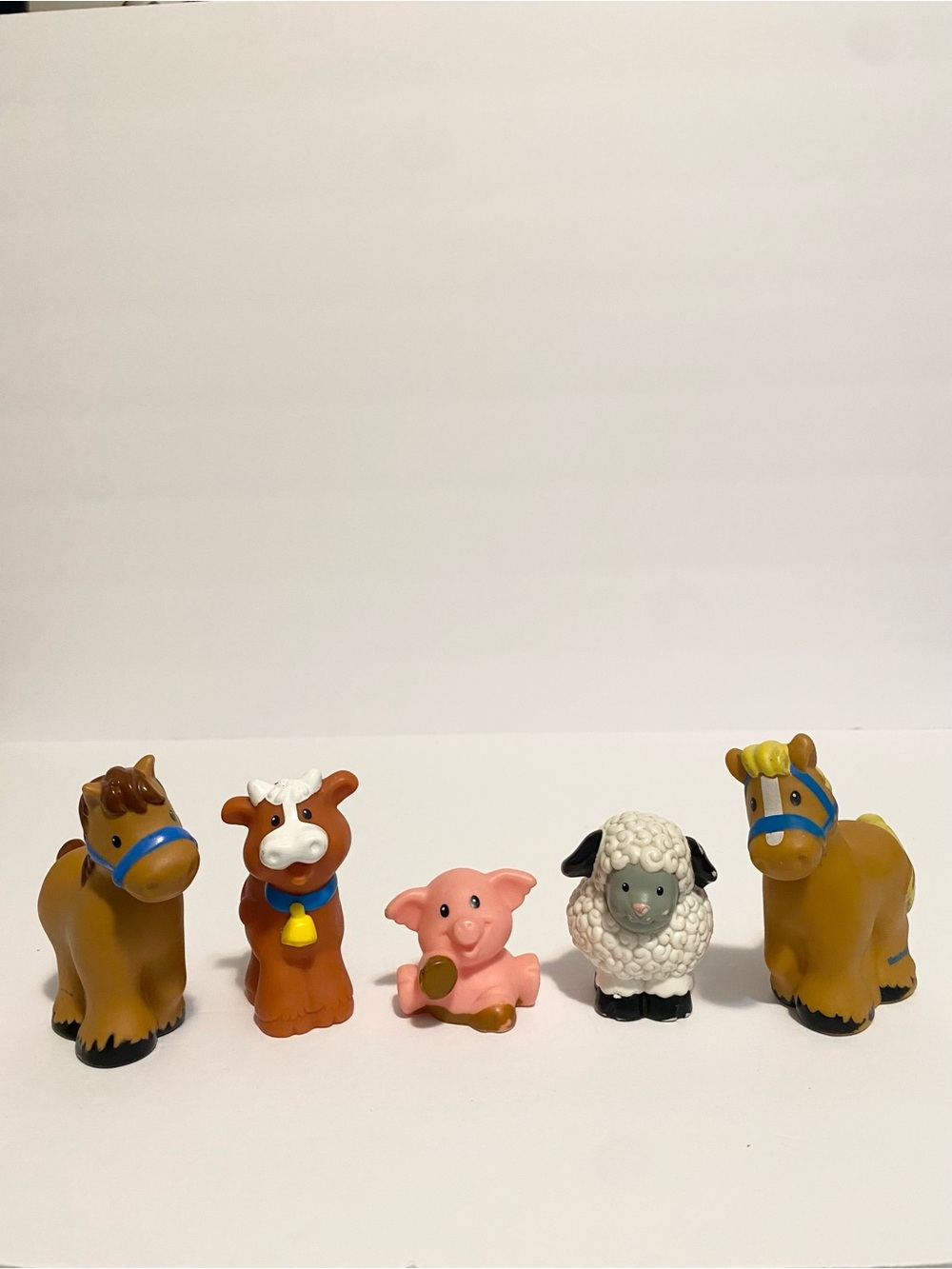Little People Farm Animal Lot w Pig Horse Cow Sheep Fisher Price Barn Figure Toy